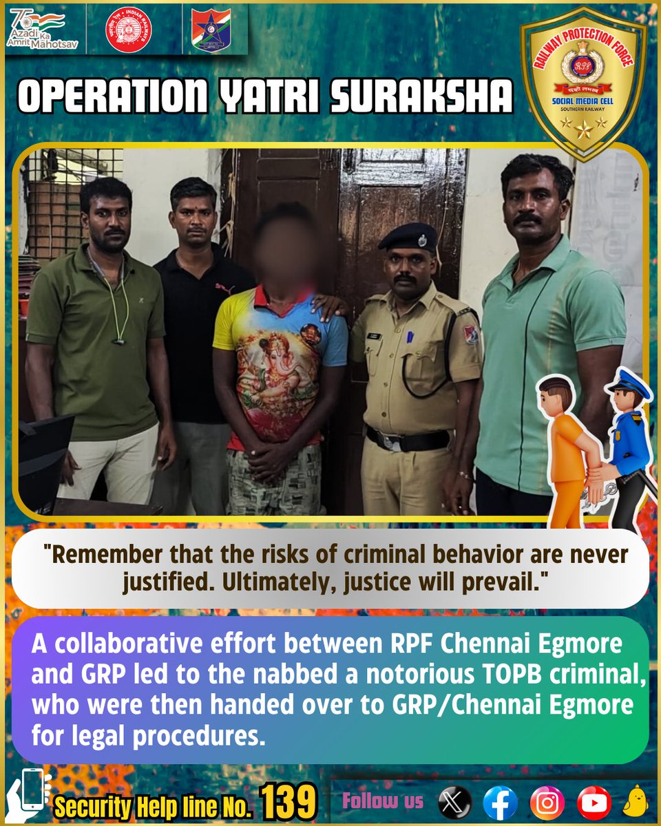 #operationyatrisuraksha #RPF #RPFSR #Goodwork @RailMinIndia @RPF_INDIA @GMSRailway