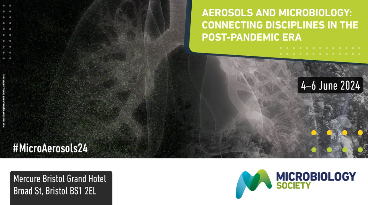 Looking forward to #MicroAerosols24 in Bristol on 4–6 June! This meeting brings together cutting-edge research & interdisciplinary collaboration. Stay tuned for insightful talks & lively discussions! Full programme of talks online: microb.io/3Vmjba2