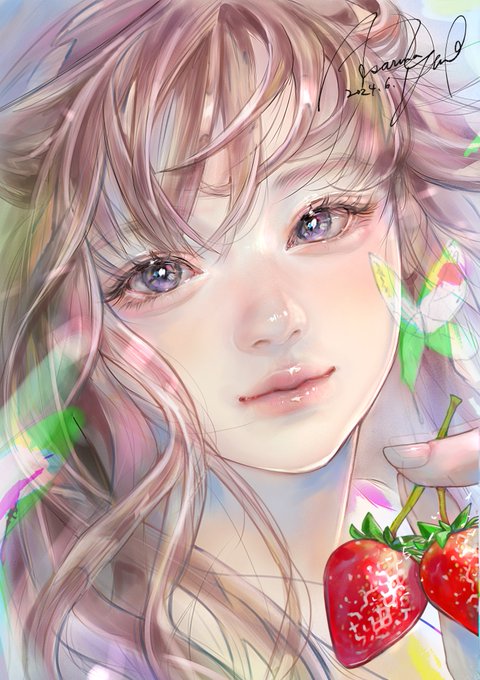 「brown hair strawberry」 illustration images(Latest)