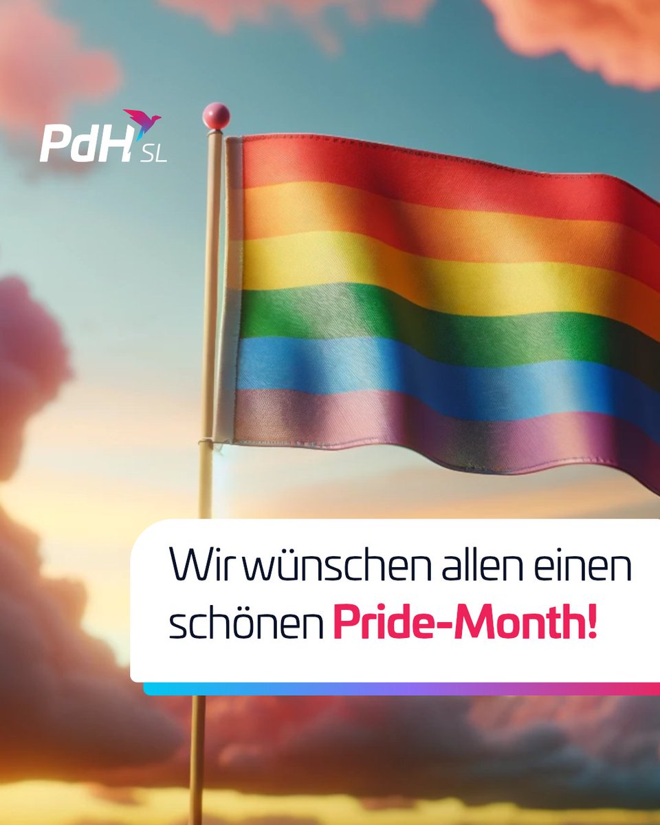 Wir vertreten die offene Liebe über Geschlechtergrenzen hinaus und die Entfaltung der eigenen Identität!🫶🏻 
Der #PrideMonth🏳️‍🌈 ist da, um eine solche Akzeptanz zu feiern und zu festigen.🎉
Wir wünschen euch allen einen schönen und sicheren Pride-Month!🥳
❤️🧡💛💚💙💜