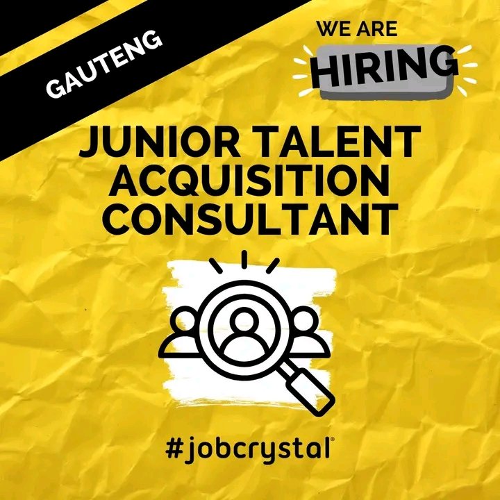To learn more and apply, follow this link -> jobcrystal.com/job/gauteng/ju…

#jobcrystal #employmentopportunities #nowhiring #jobseekers #jobhunt #hiringnow