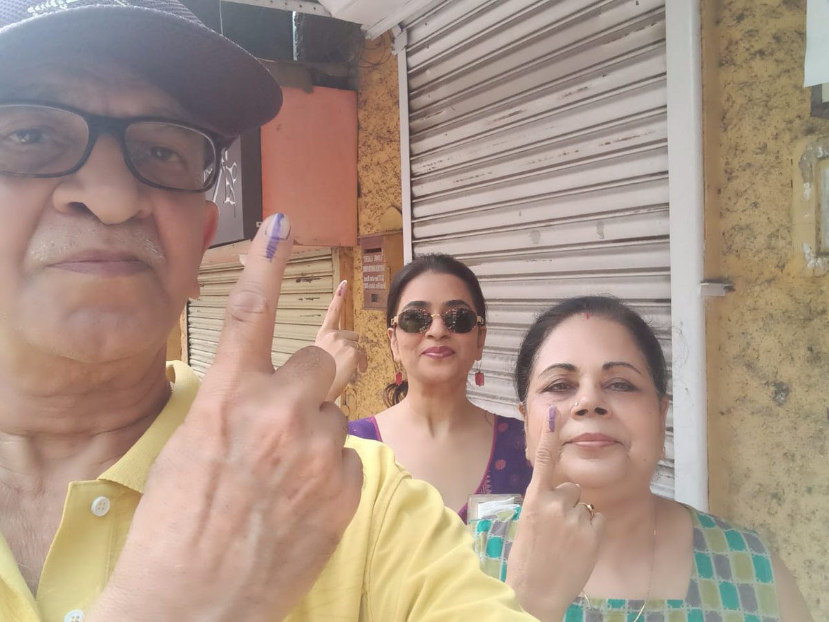 At the age of 78, my father votes for the 1st time, coz somehow they could never send his Voter ID! It took me time . .but I finally convinced him and changed his mind, now he is the same side as me! #AbkiBar400Par Please go out and cast your vote!