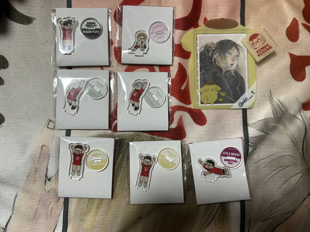 mks___t's tweet photo. ꒰ 交換/譲渡 ꒱

ハイキュー ジロリ トレーディングミニアクリルスタンド 試合Ver. 音駒高校

譲 ☆黒尾 ☆夜久 灰羽 犬岡 海

求 孤爪 別弾烏野 東峰1(3段目との交換のみ) or 定価＋送料

☆の譲渡は3段目＞2段目倍数～お迎え下さい

検索からでもお気軽にお声がけください◎ https://t.co/IJTjRSoPPC
