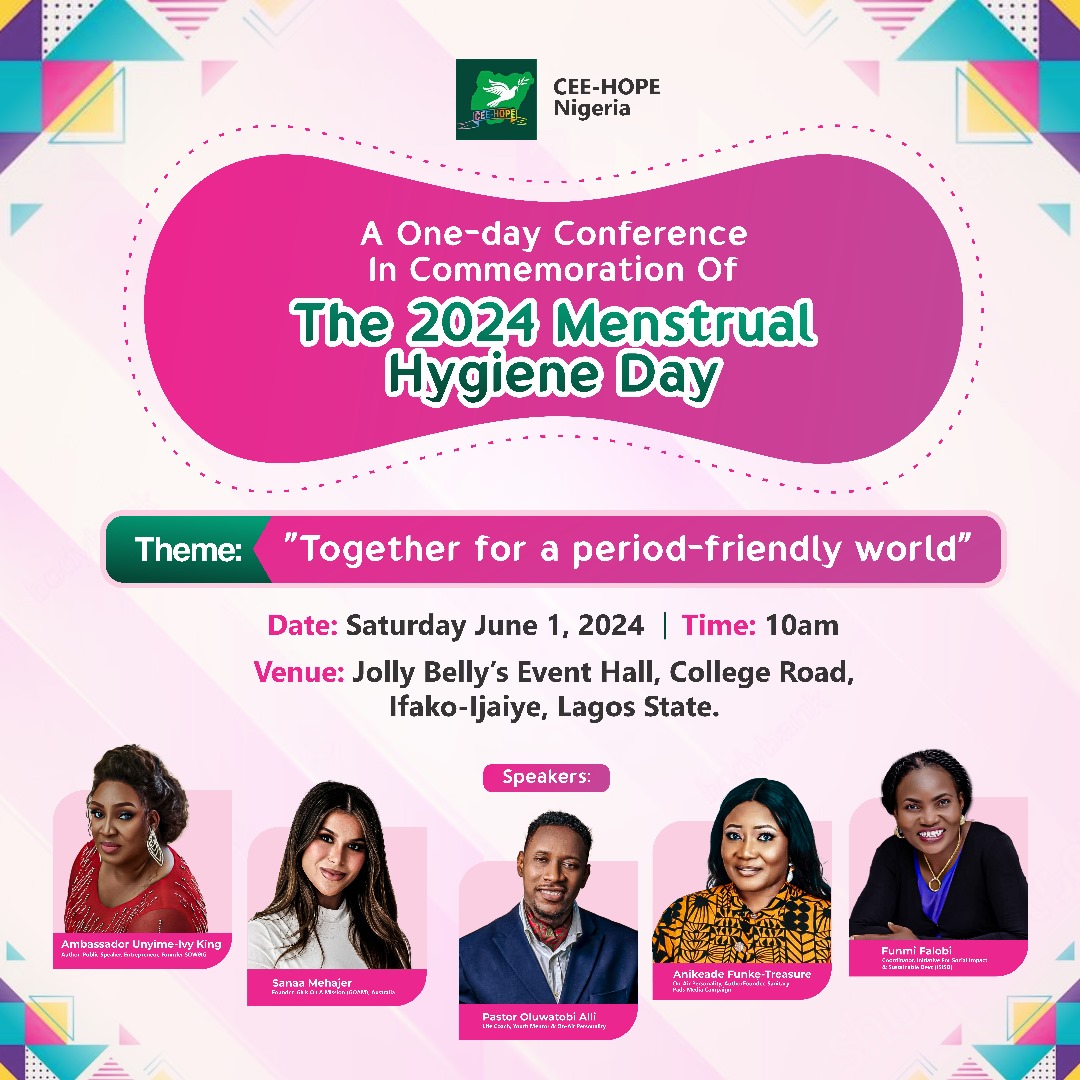 It's today. Looking forward to our Lagos #MenstrualHygieneDay conference for school girls. 

Thanks to our amazing speakers!
@funke_treasure @unyimeIvyKing @bettyabah @funmifalobi
@SanitaryMediaC

#MHD24
#PeriodPoverty
#EndPeriodPoverty
#MenstrualHygieneDay
#MenstruationMatters