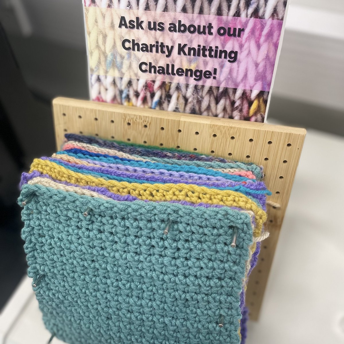 NottsLibraries's tweet image. Our Care Squares challenge is on a roll! 📣

We're knitting colourful woollen squares to be turned into snug blankets for people in care and hospital settings this year 💙  

Join us at an upcoming Blanket-a-thon event! Search dates &amp;amp; download patterns at inspireculture.org.uk/caresquares