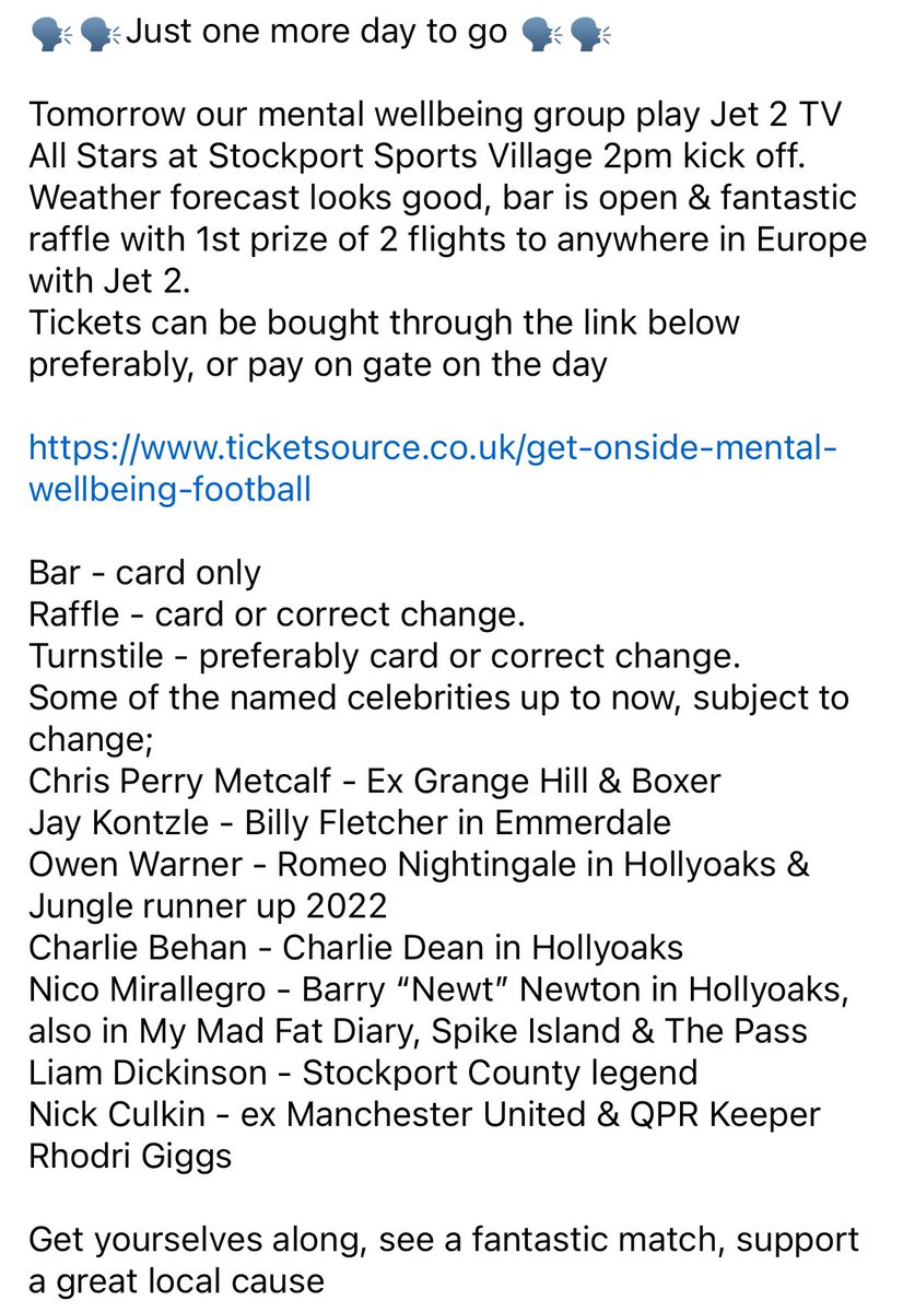 Get Onside Mental Wellbeing Football - Stockport tweet media