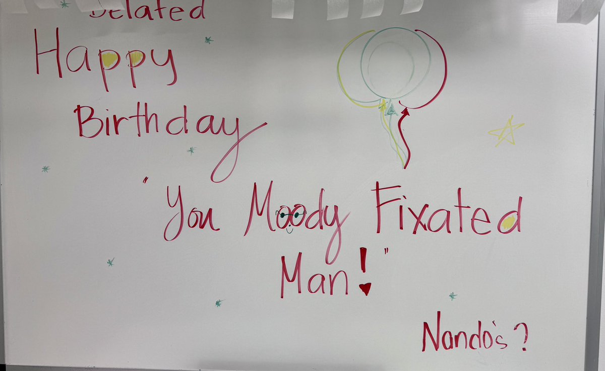 A message by the operating theatre nurses found on the board. 
An ode to my fondness for the Moody fixation forceps ( I think ). 
Yes, they all had a Nando’s !!