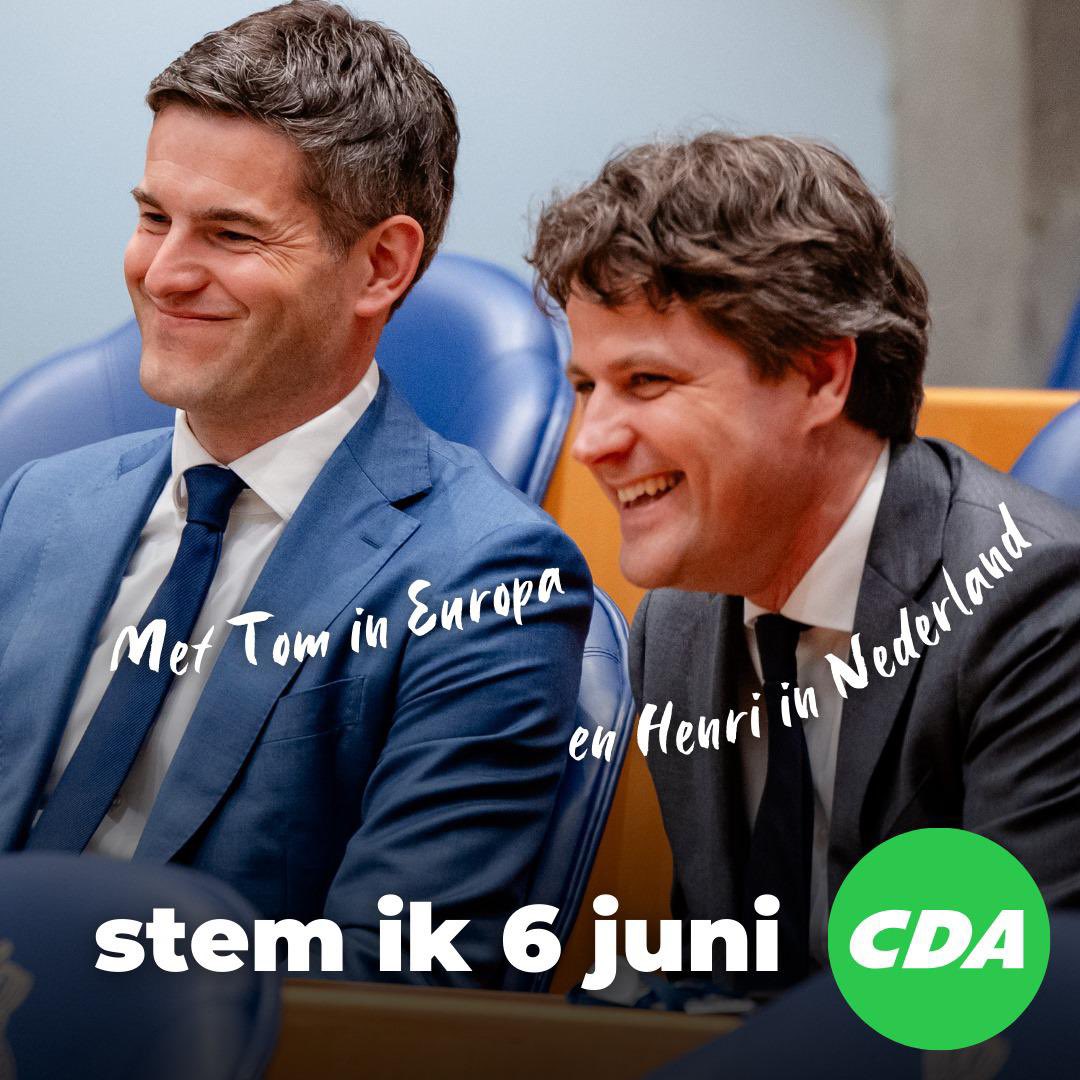cdawaddinxveen's tweet image. 📢 6 juni komt eraan! Met @tbwberendsen in Europa en @HenriBontenbal in Nederland zet #CDA zich in voor een sterker en verenigd Nederland. Samen bouwen we aan een hoopvolle toekomst met kansen. 🌍🇳🇱 #StemCDA #6juni #TomInEuropa #HenriInNederland