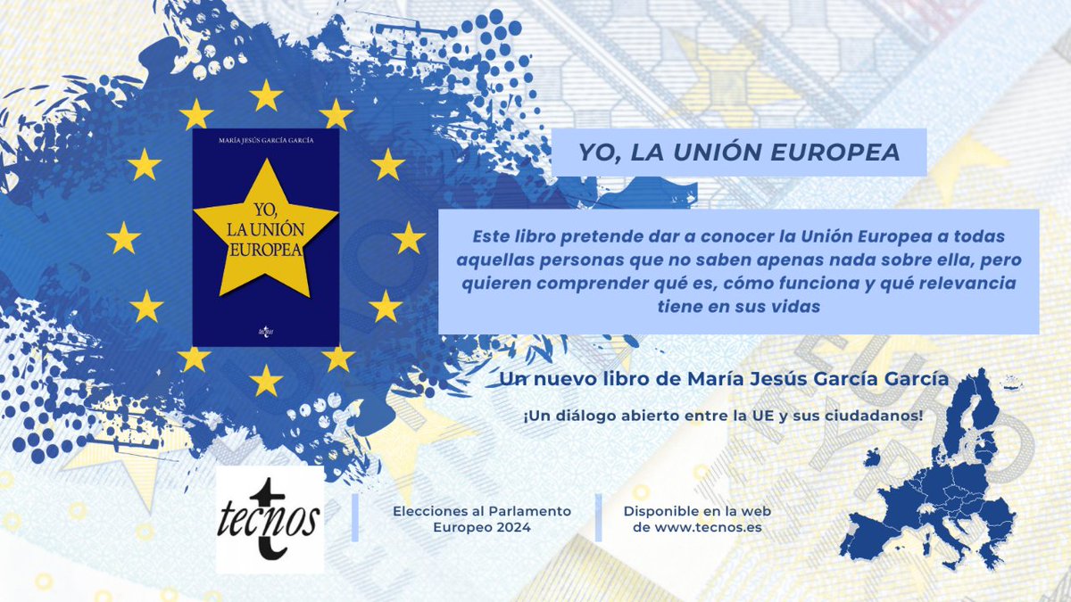 🇪🇺Nuestra recomendación para las Elecciones europeas 2024 es el título "Yo, la Unión Europea" de Mª José Navarro  #Elecciones #Europa 
tecnos.es/libro/ventana-…