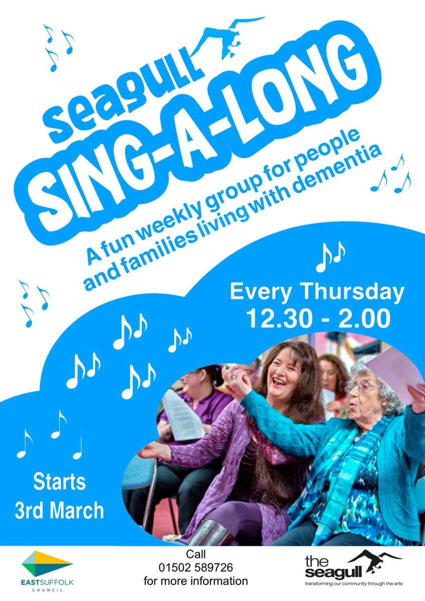 Every Thursday afternoon at 12.30pm we offer a free Sing-a-long activity!🎼
Join us and sing your favourite tunes! Our professional entertainer leads the singing, so you can join in or just listen.🎙️

If interested, please email - community@theseagull.co.uk
