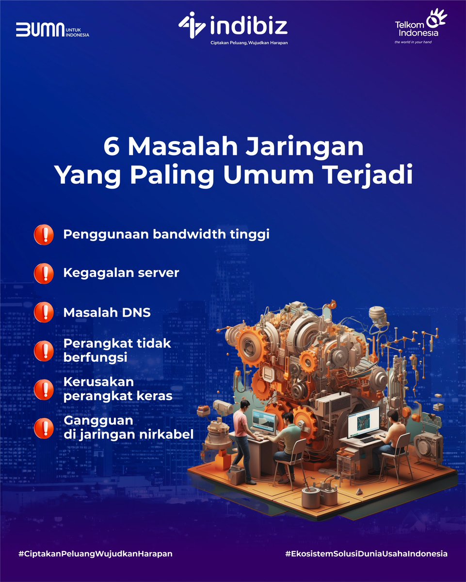 indibiz_pwt's tweet image. Ketahui beberapa masalah jaringan yang bisa saja terjadi pada perusahaan Anda pada postingan berikut ini.

Netmonk hadir untuk memantau seluruh jaringan yang ada di lokasi usahamu dan membantu untuk mensolusikan. Langganan sekarang!

#Netmonk #indibiz #indibizjtd #InternetBisnis