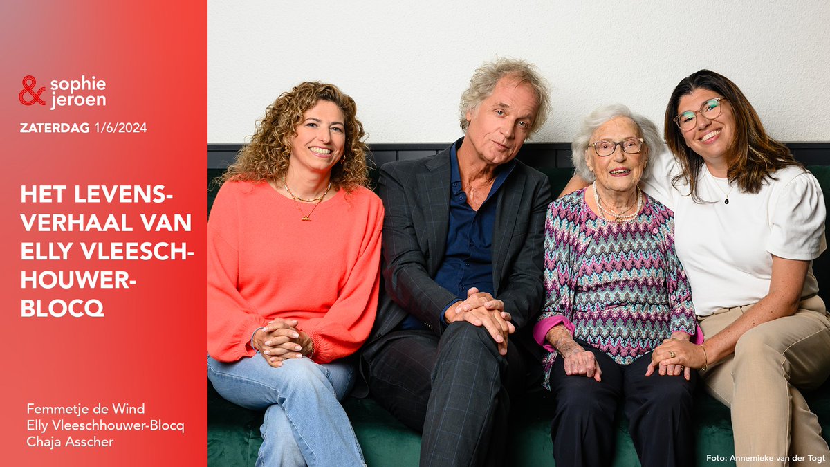 Vanavond een speciale uitzending over het bijzondere levensverhaal van Elly Vleeschhouwer-Blocq. Zij is 99 jaar, overleefde 8 concentratiekampen en is één van de weinigen die nog een ooggetuigenverslag kan geven van de verschrikkingen van de Tweede Wereldoorlog. Femmetje de Wind