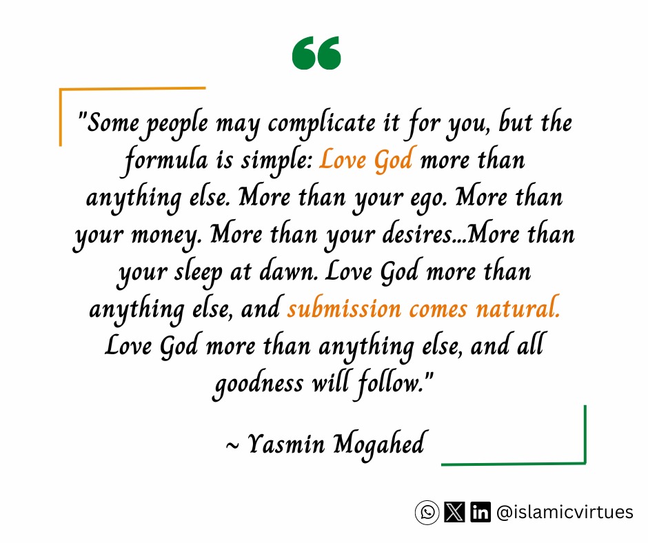 Love God more than anything else, and all goodness will follow. 💯✨

#quotes #islamicvirtues #muslims #Islam #Allah #God #love #people #ego #money #desire #sleep #submission #goodness #FreePalestine #Ceasefire_In_Gaza_Now #gazaceasefire #oneummah