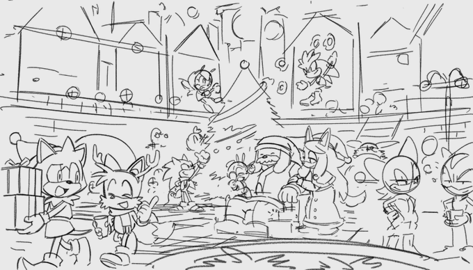 Ah realized I never posted the process from thumbs to final! Loved doing this big piece. It'd be fun to do another someday packed with characters. 