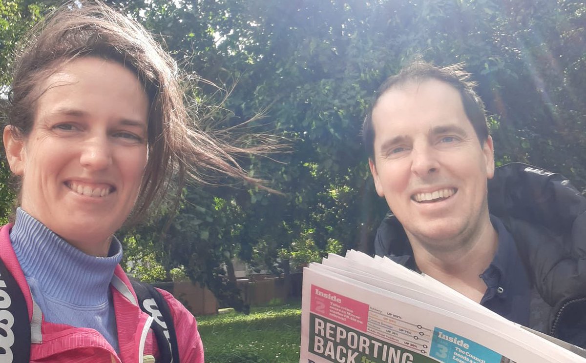 Campaigning this morning with Caroline de La Soujeole in St Mary’s