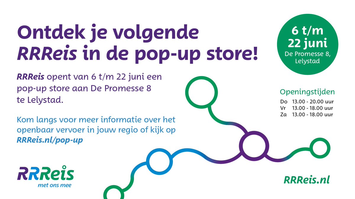🚍🌟Ontdek je volgende RRReis in de pop-up store in Lelystad!🌟🚍  #RRReis #OV #Lelystad #PopUpStore