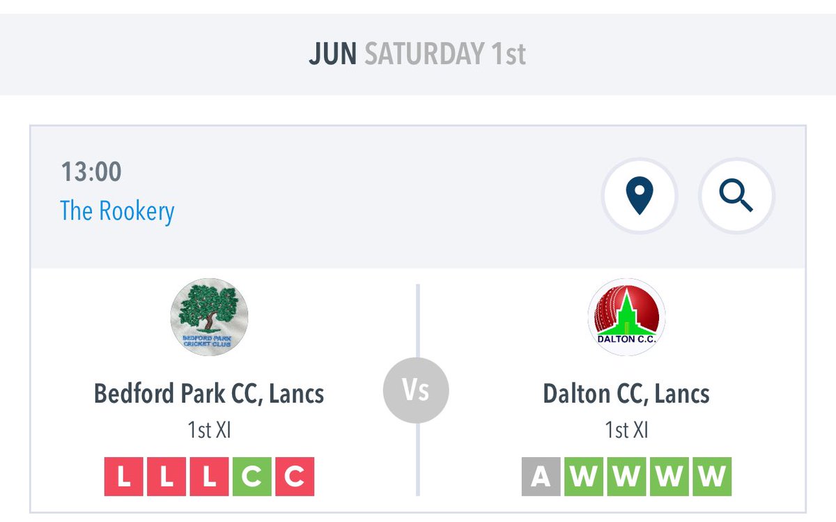 After last week’s disappointment, we’re back out in the sunshine today with a home dress rehearsal for the upcoming Pochin Cup semi-final. The form book suggests there will be nothing in i…oh.

🆚 <a href="/DaltonCricket/">Dalton CC</a>
🏆 SADCL Division Two
🏟️ The Rookery, PR9 7RD
⏰ 1:00pm

#UTB