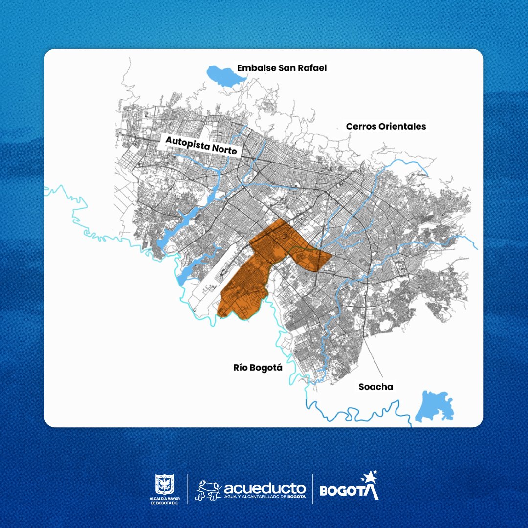AcueductoBogota's tweet photo. 🗓️Conoce los sectores que tienen restricción del servicio del agua en el #Turno7, este sábado 1 de junio.
🔎Ingresa a https://t.co/p2KIUi4dym y consulta tu dirección.
♻️🪣Reabastece lo necesario
🌧️ ¡Aunque llueva, no podemos bajar la guardia!
Seguimos #JuntosPorElAgua✊💧 https://t.co/tv4vupohkH