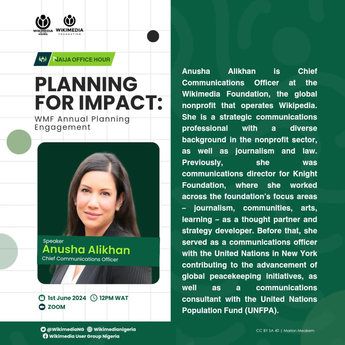 Exciting News!!! 🤩 The long-awaited Naija Office Hour happens today! Join us today for an exciting edition of Naija office hour. We are eager to explore the theme: 'Planning for Impact'. Our incredible speakers will be sharing their valuable insights. We look forward to