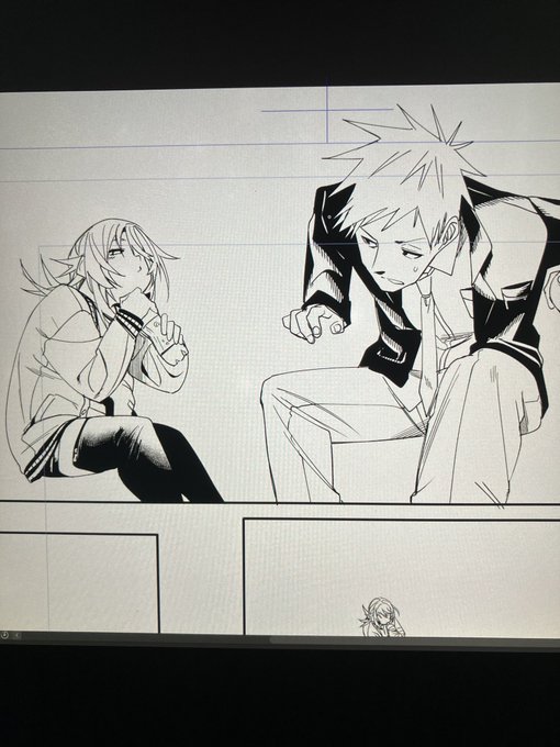 全ページにキャラを描き入れるまで背景は後回し 