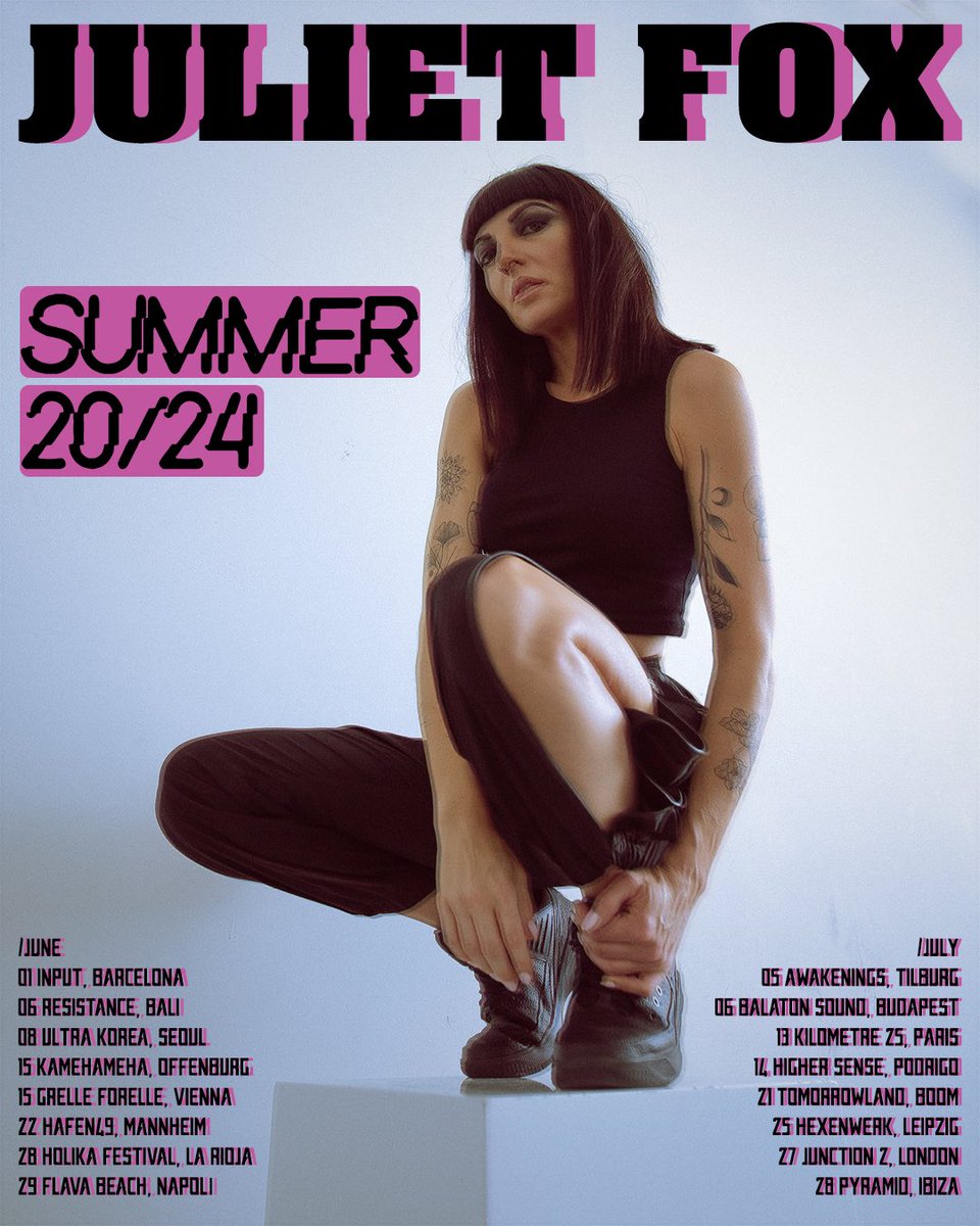 FOXY SUMMER DATES 🫦
coming to a festival near u…

JUNE + JULY dates are here! Let’s get the party started 🤫💅