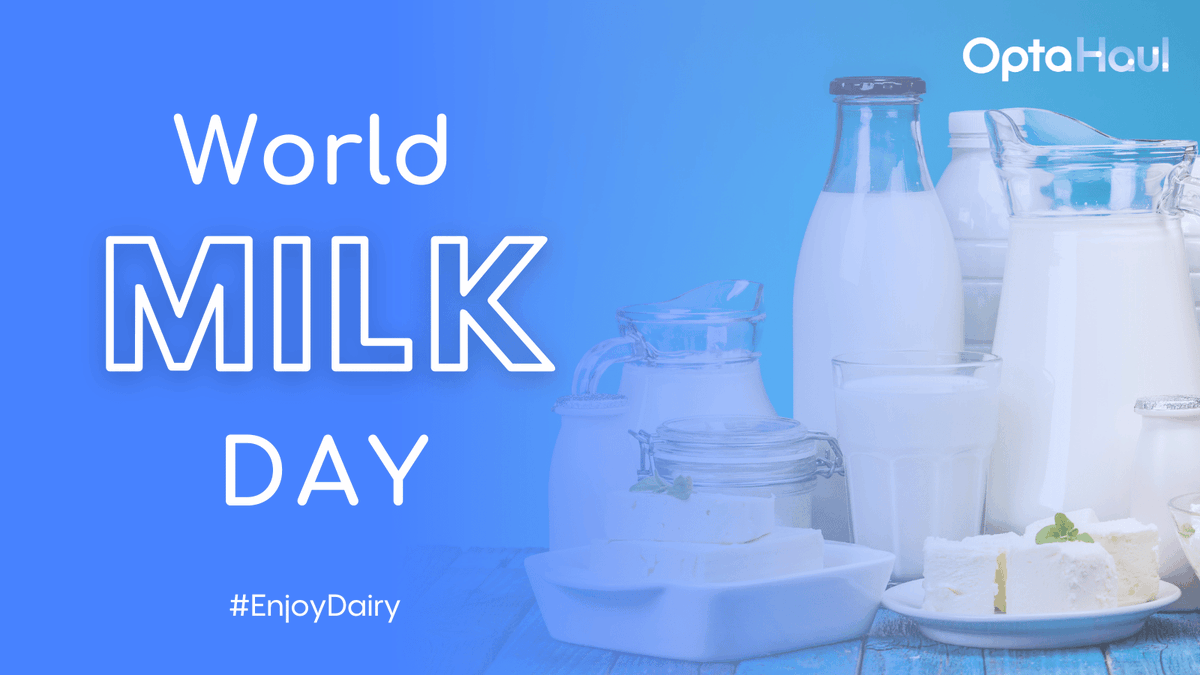 optahaul's tweet photo. Happy #WorldMilkDay 2024!🥛🐮 🎉

Join us in celebrating the benefits of having #milk and #dairy in our diets and how the #dairyindustry is continuously working on reducing its environmental footprint https://t.co/Pwoljy3fWR 

#EnjoyMilk #Sustainability #PathwaysToDairyNetZero https://t.co/08uhoKLTfk