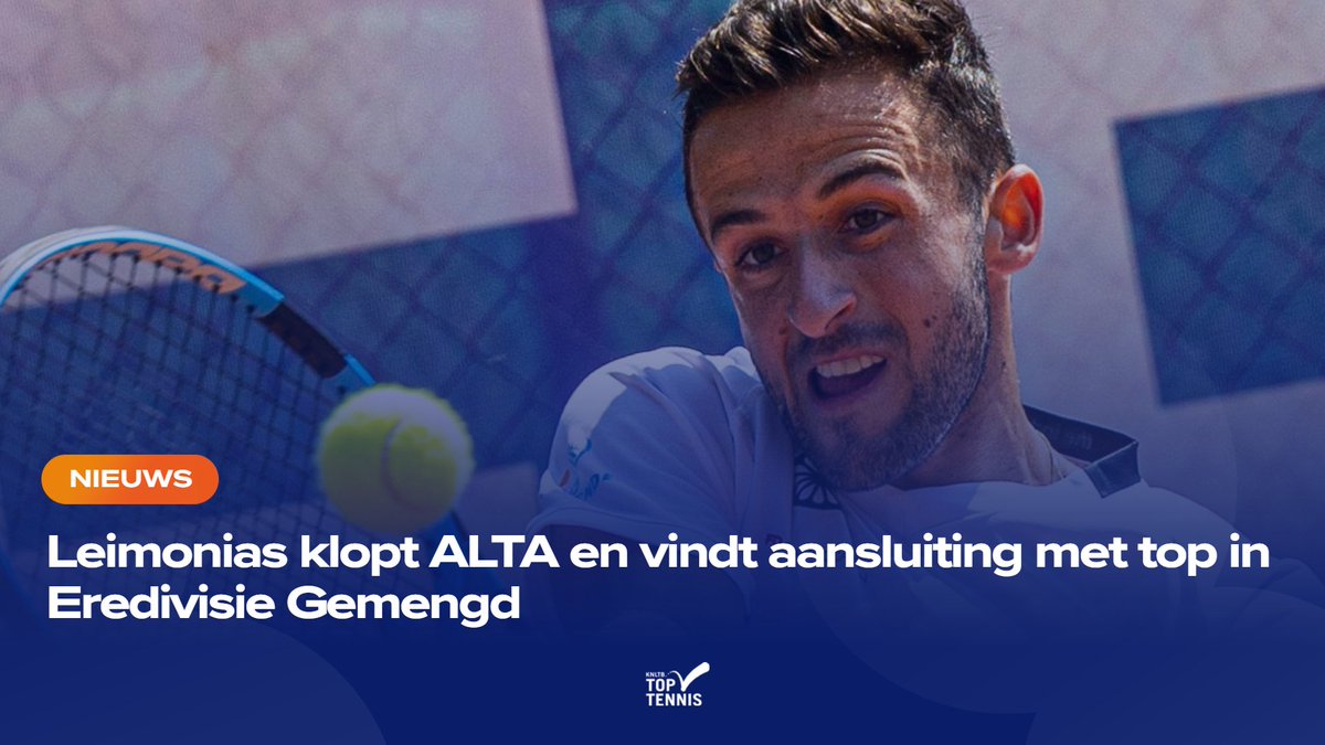 Een belangrijke overwinning voor titelverdediger Leimonias in de derde speelronde van de Eredivisie Gemengd. Met de Spaanse kopman Javier Barranco Cosano terug in het team wordt ALTA met 5-1 verslagen. #toptennis #knltb
toptennis.tennis.nl/nieuws/2024/05…..