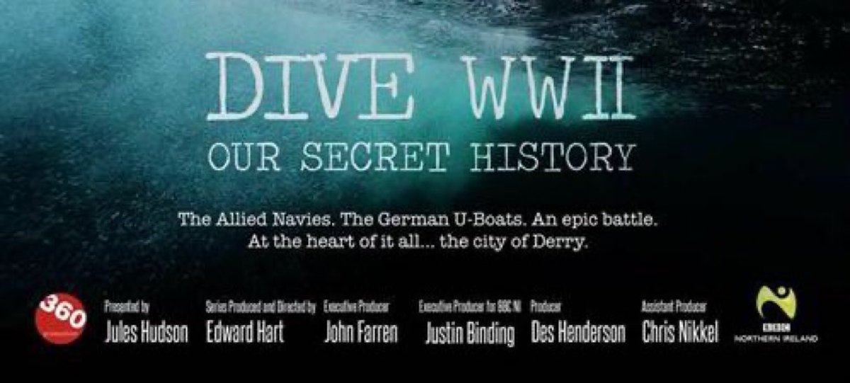 1pm TODAY on @PBSAmerica Both episodes of the #Documentary📺 “Dive WWII: Our Secret History” A deepwater diving team as it searches the sea bed off the coast of Northern Ireland for the forgotten shipwrecks of the Battle of the Atlantic, the longest naval campaign of #WW2.