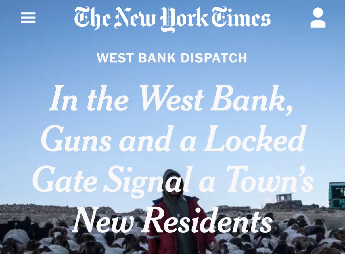 TOliveFern's tweet image. The @nytimes’ way of saying “armed Israeli settlers have stolen new Palestinian land”