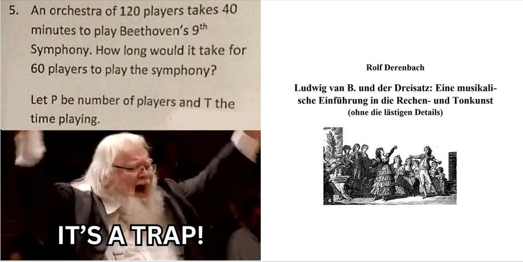 #Dreisatz des Tages. Mit Literaturempfehlung.

Ein Fall für den Studiengang Mathematik Lehramt am <a href="/KITKarlsruhe/">Shmoopy</a> 🙃

#math #meme #conductor #sillysaturday