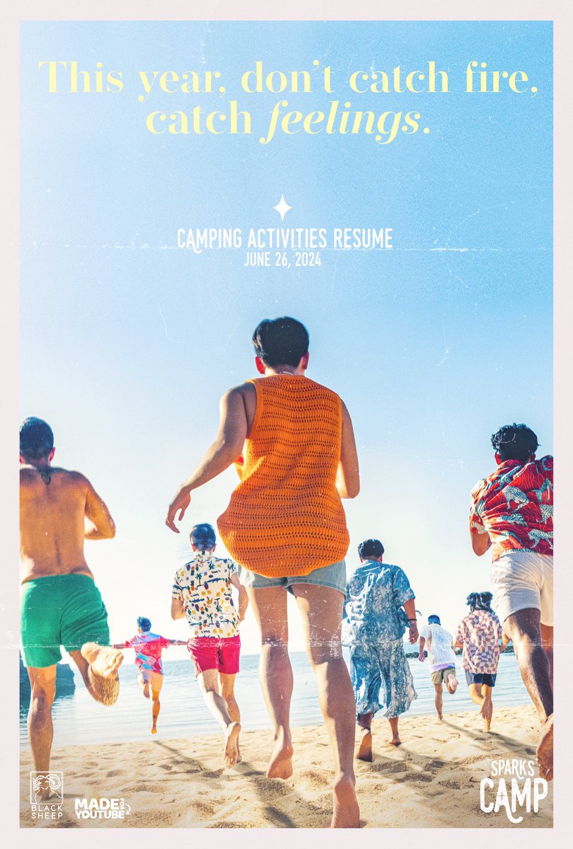 Black_SheepPH's tweet image. Get ready to feel the heat! 🔥💦

#SparksCampS2 Every Wednesday at 8 PM on Black Sheep’s YouTube channel starting June 26