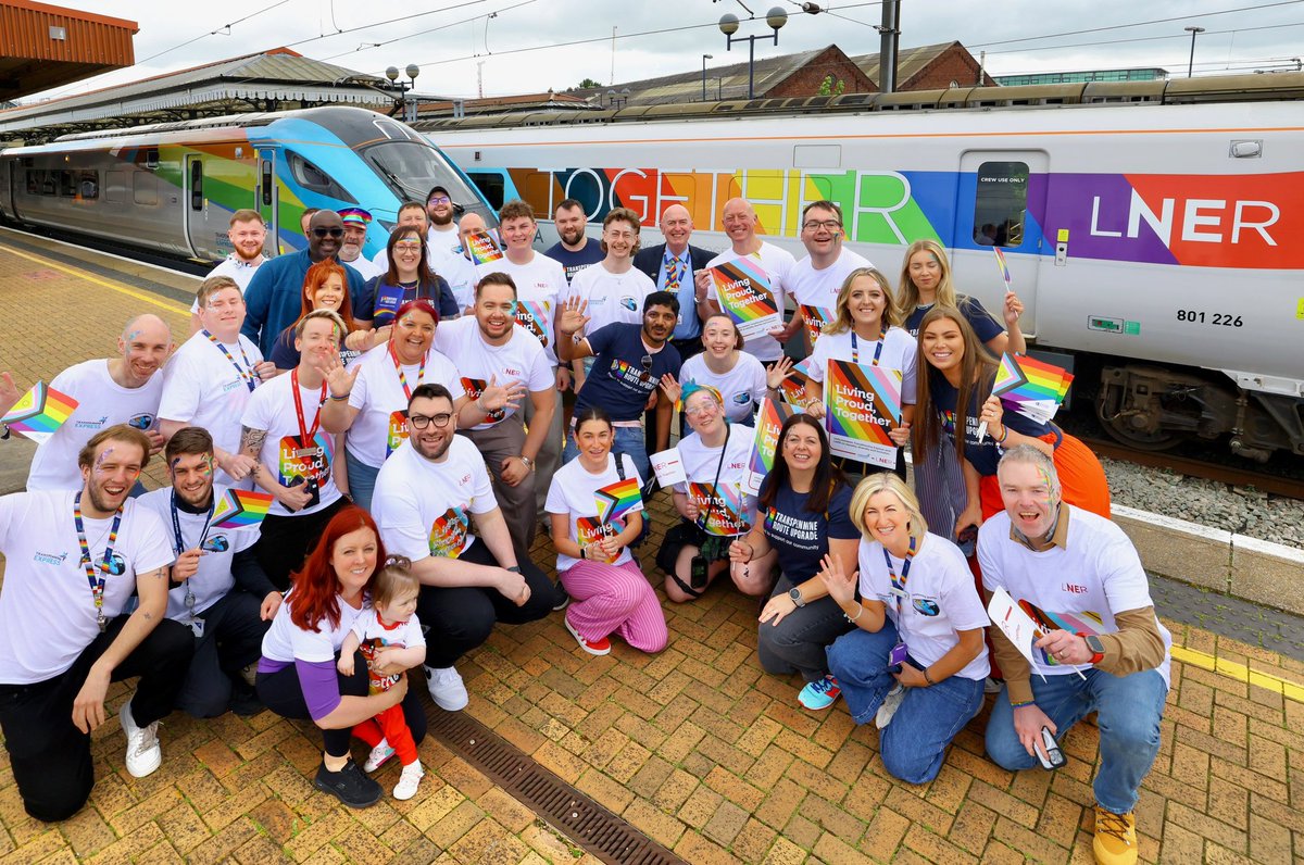 London North Eastern Railway (@lner) on Twitter photo We are so proud to join forces with <a href="/TPExpressTrains/">TransPennine Express</a>, bringing together Unity and Together for <a href="/YorkPride/">York Pride ๐ณ๏ธโ๐</a>
๐ณ๏ธโ๐ We are so proud to join forces with <a href="/TPExpressTrains/">TransPennine Express</a>, bringing together Unity and Together for <a href="/YorkPride/">York Pride ๐ณ๏ธโ๐</a>
๐ณ๏ธโ๐