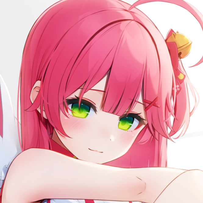 さくらみこ ,さくらみこ(通常) 「趣味絵の方も進んだ明日には...全体上げられそう。。。 」|にゃん🐾のイラスト