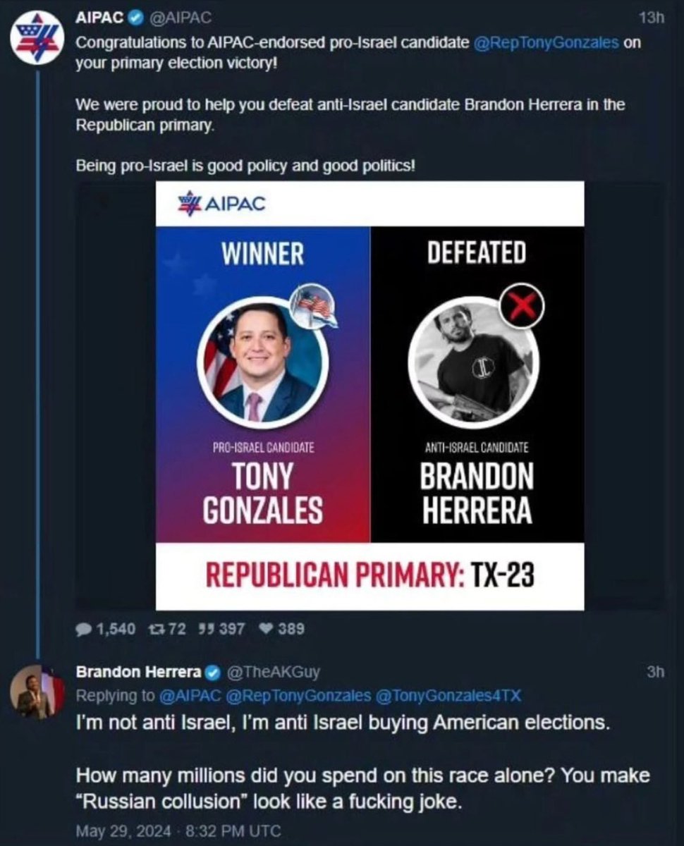 If you don’t put Israel before America, you won’t be allowed into Congress.
