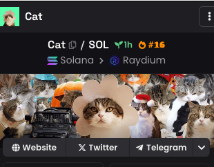 CatMaruX's tweet photo. DEX TRENDING #16

1100+ $Cat holders!

$900K+ Volume

1HR OLD....I am $Cat, I am Maru...meow.

https://t.co/TjtnynRVdc https://t.co/6peNcMRsM5