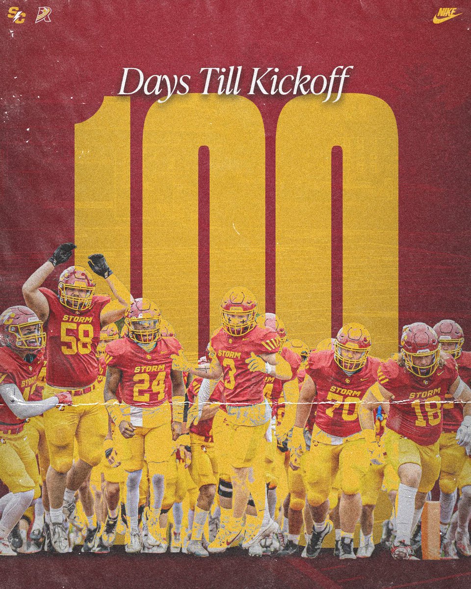 Only 100 Days until our season opener! 

#RollStorm | <a href="/StormSports/">Simpson Storm Sports</a>