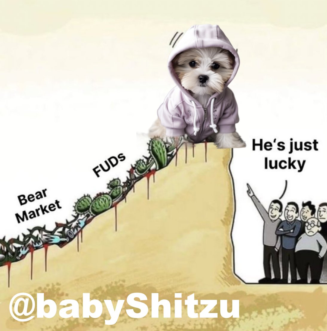 🐾 Sometimes the climb is ruff, but BabyShitzu keeps pushing through! 🐶💪 From bear markets to FUDs, nothing can stop us! 🚀 People may call it luck, but we call it pawsome dedication! 🌟 Keep hustling, Shitzu fam! 🐾 #BabyShitzu #CryptoCommunity #NeverGiveUp #Cardano