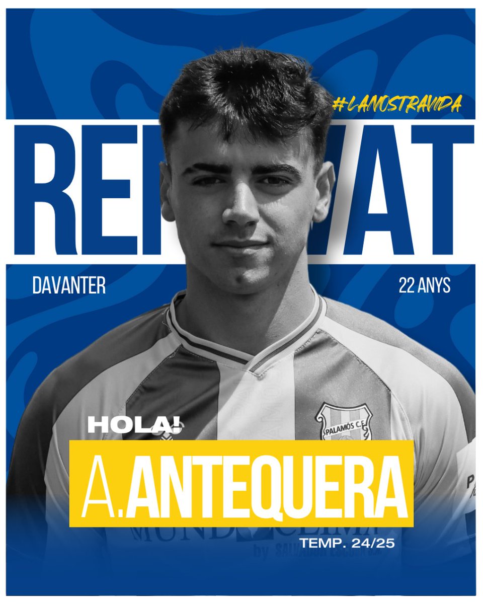 palamoscf's tweet photo. ♻️ 𝗥𝗘𝗡𝗢𝗩𝗔𝗧 ♻️

➡️ Adrián Antequera seguirà una temporada més vinculat al degà. 
 
🍬 Els que el coneixeu sabeu que el de Santa Cristina és el rei dels "caramelitos", però sobretot de foradar la xarxa amb autèntics golassos. 

🏆 Una davantera d'elit per aquesta temporada. https://t.co/Dd5nbKiJLM
