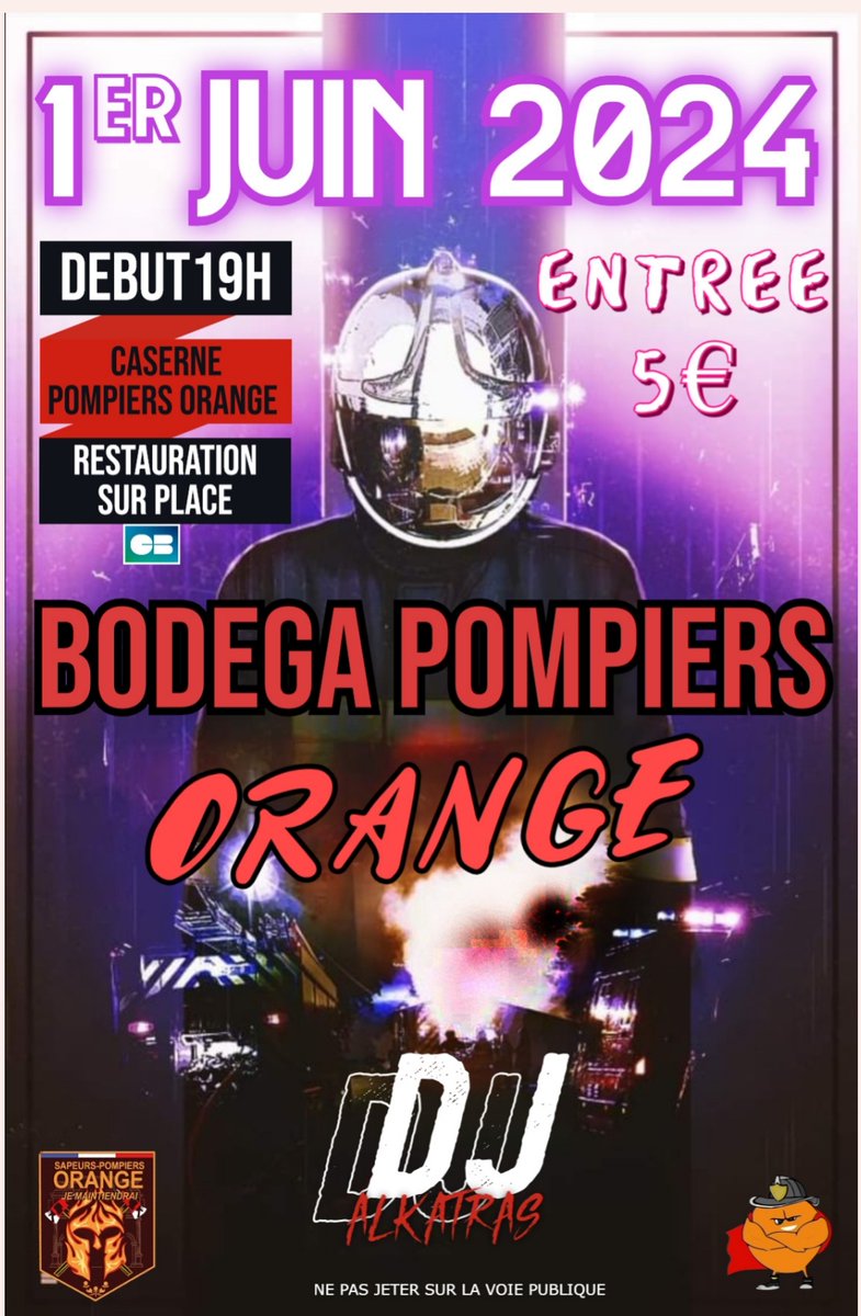 sdis84's tweet photo. #agenda #sortieduweekend
Si vous ne savez pas quoi faire samedi soir, venez danser à la caserne d'Orange 🥳😉 https://t.co/sRWADtalPy