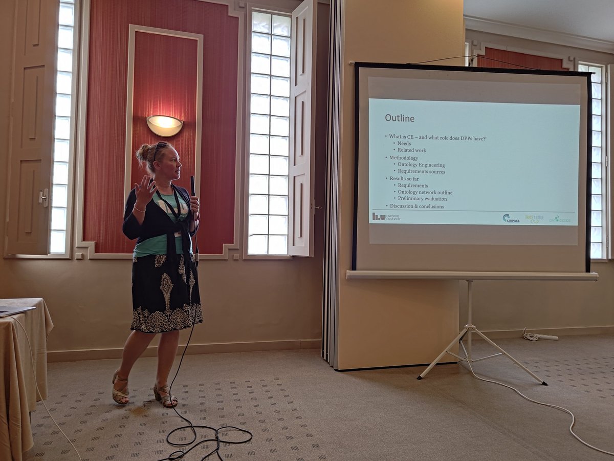 LiU Semantic Web (@liusemweb) on Twitter photo Our Eva Blomqvist (<a href="/evabl444/">Eva Blomqvist</a>) presented "Modelling Digital Product Passports for the Circular Economy" in the 2nd Workshop on Knowledge Graph for Sustainability at <a href="/eswc_conf/">ESWC Conferences</a>, work done in the <a href="/OntoDESIDE/">Onto-DESIDE</a> project. Our Eva Blomqvist (<a href="/evabl444/">Eva Blomqvist</a>) presented "Modelling Digital Product Passports for the Circular Economy" in the 2nd Workshop on Knowledge Graph for Sustainability at <a href="/eswc_conf/">ESWC Conferences</a>, work done in the <a href="/OntoDESIDE/">Onto-DESIDE</a> project.