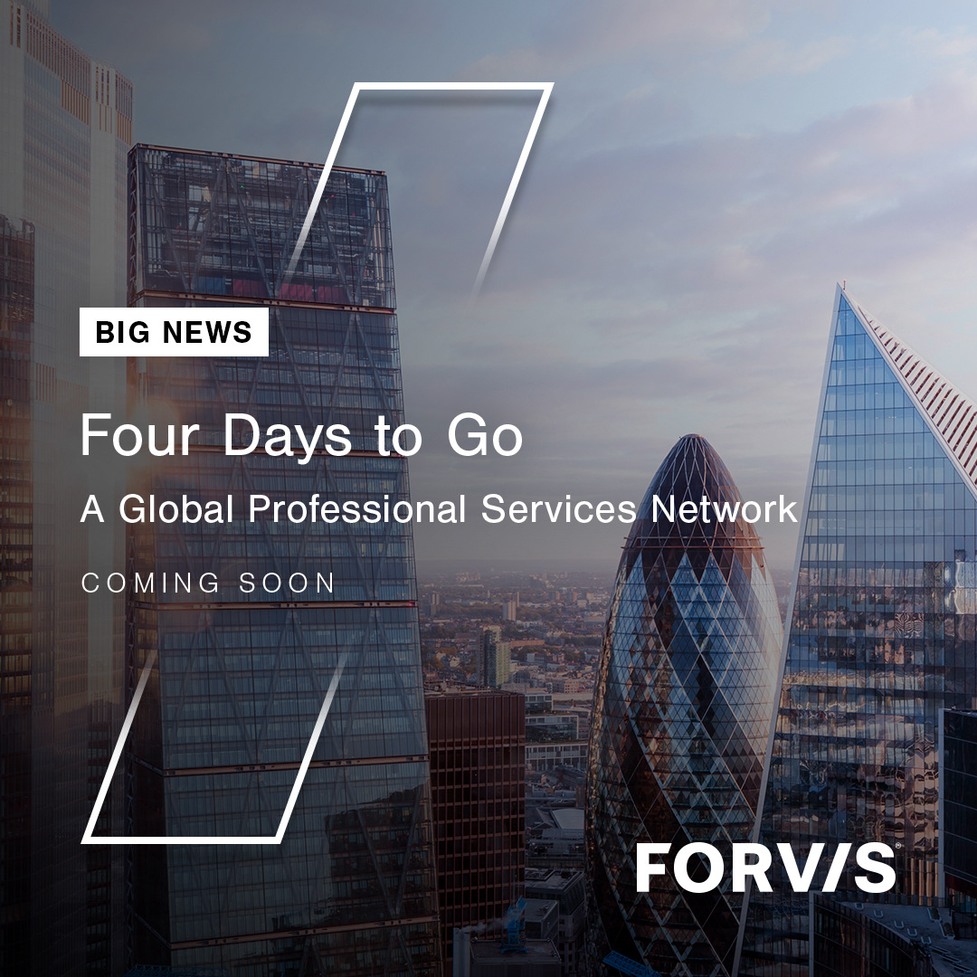 Only four days to go until the launch of #ForvisMazars; a new global professional services network.