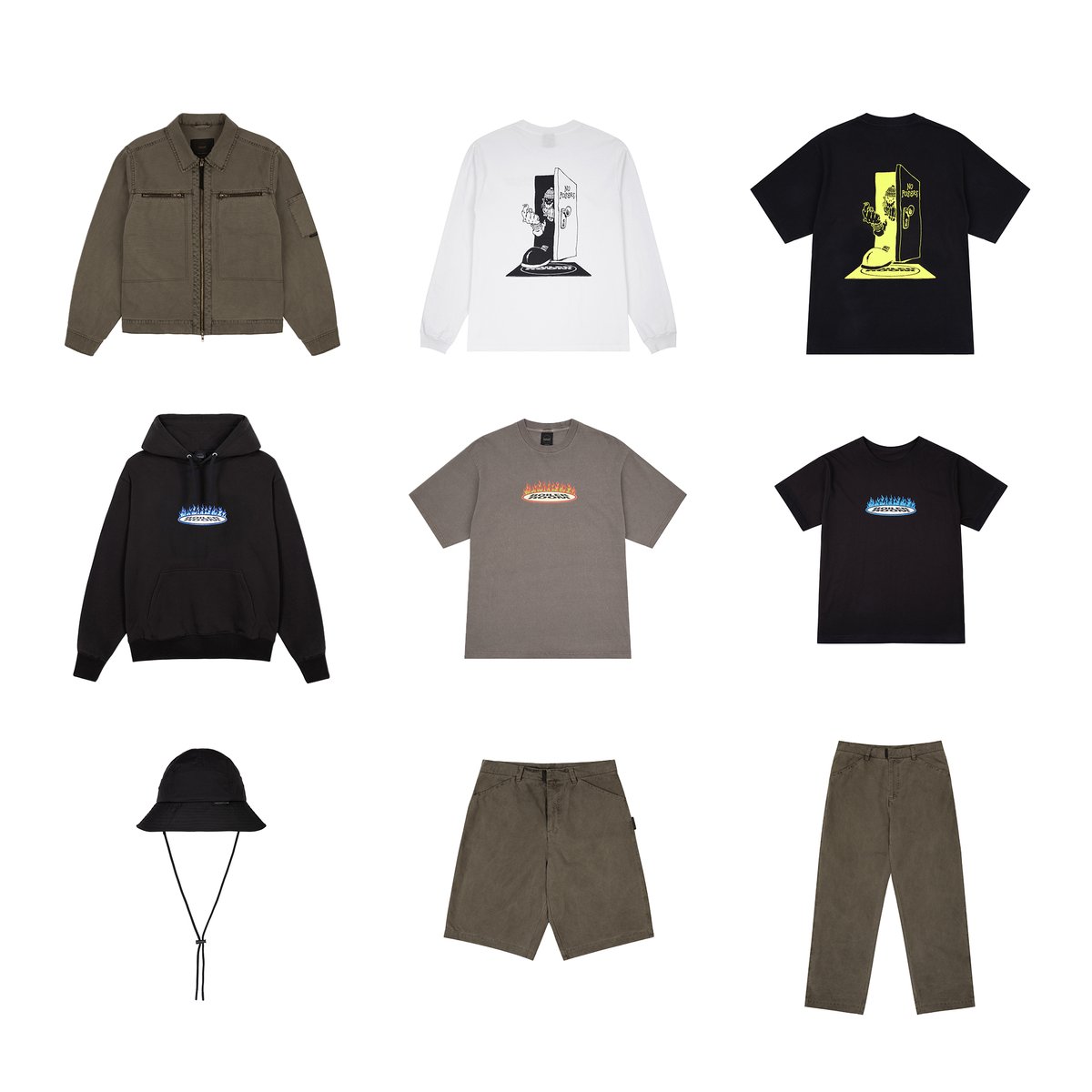 New Boiler Room apparel is now live in the shop. Heavy-duty canvas jackets, trousers and shorts drop alongside our new ‘Flames’ and ‘No Posers’ graphics. Shop now: blrrm.tv/latest_arrival…