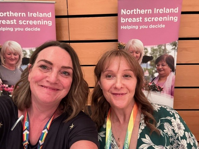 Well done to Suzy & Tina from Breast Imaging who attended a health & wellbeing fair organised by The Rainbow Project and the Mayor of Mid and East Antrim Borough Council, Geraldine Mulvenna 🌈 

This was a great opportunity to raise awareness about breast screening. #teamNORTH 🧭