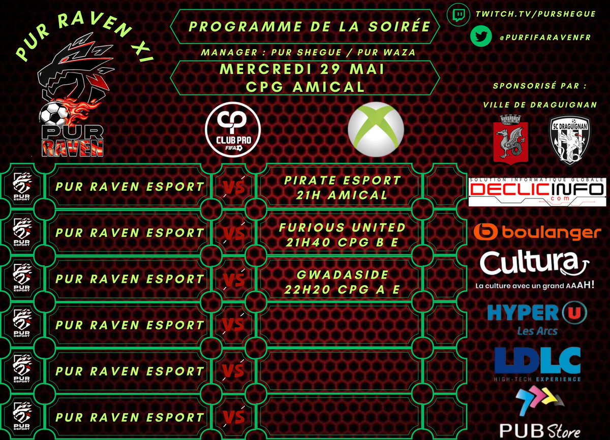 Hier soirée un peux compliquer mais on reste fort et on continue à travailler🔥🔥🔥

Furiois united 3 vs 1 PuR Raven ❌
Gwadaside 3 vs 2 PuR Raven ❌