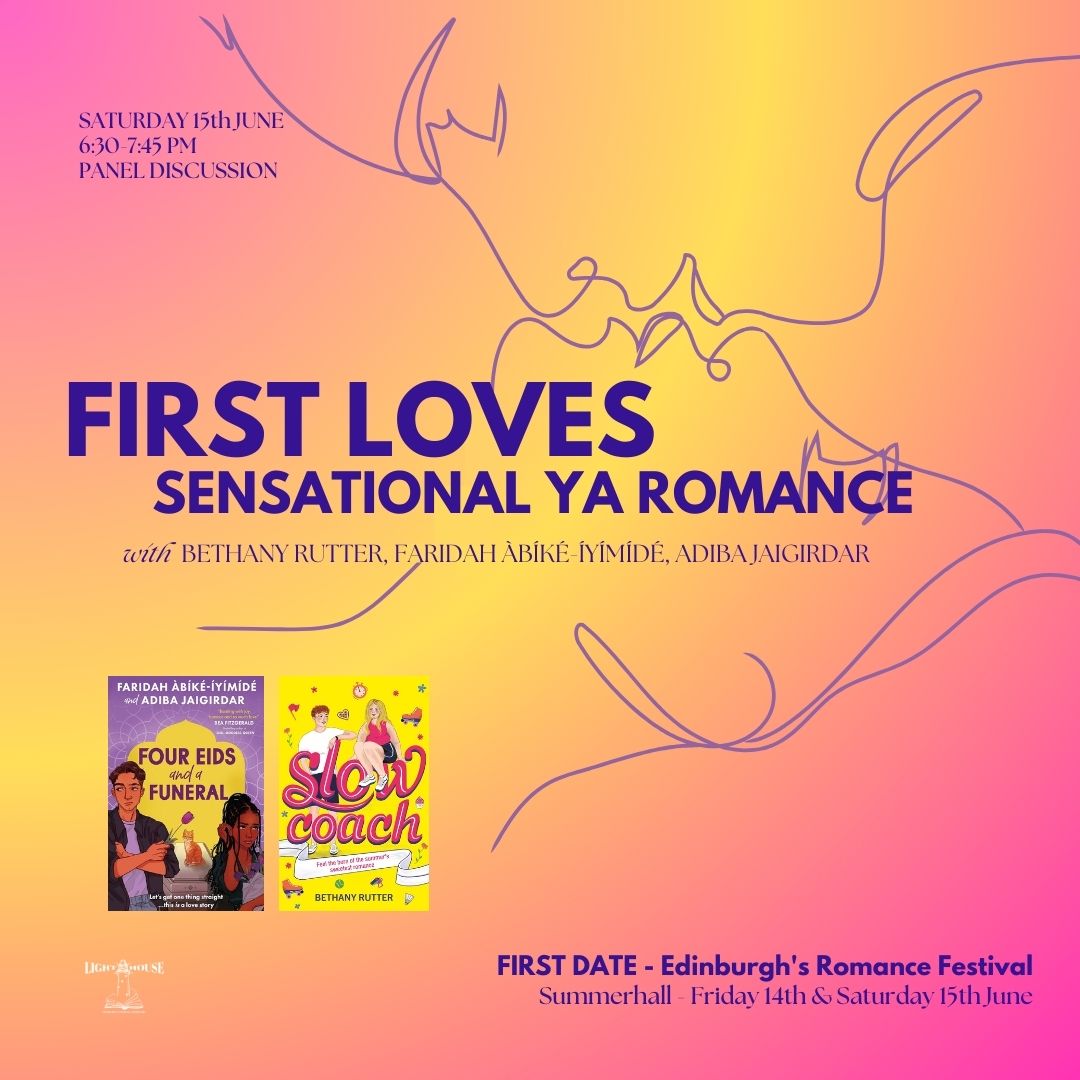 💘 It's a date 💘 Have you got your tickets for June's swooniest YA event? Join our very own @bethanyrutter with @faridahlikestea & @adiba_j at the ‘First Loves: Sensational YA Romance’ panel with Light House Bookshop! 15th June, 6:30pm. Tickets here: loom.ly/dBVXvMY