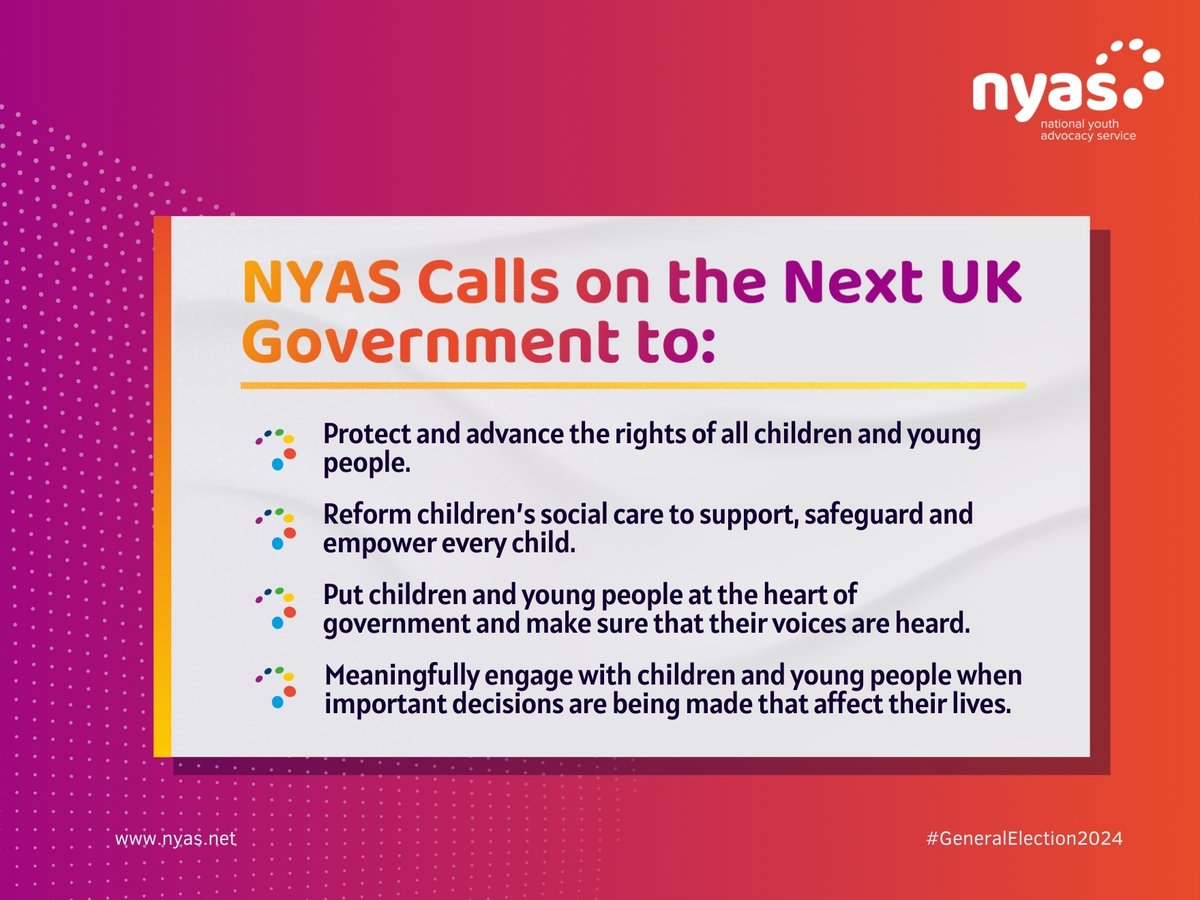 Yesterday we launched our #GeneralElection manifesto, where we called on the next government to act for care-experienced children and young people.

Our manifesto focuses on:

🔒Protect
🔄Reform
📢Represent
💬Engage

Find out more about our manifesto here: bit.ly/3X2KGac