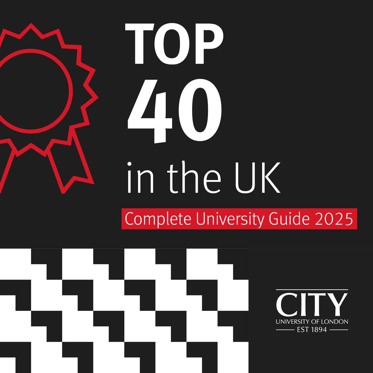 🏆 City has moved up to 39th in the UK in the Complete University Guide 2025, securing its spot as one of the top 40 universities in the country 🏆

@StGeorgesUni has also seen significant improvement this year!👏

Find out more ➡️ ow.ly/kzJe50RFNWO