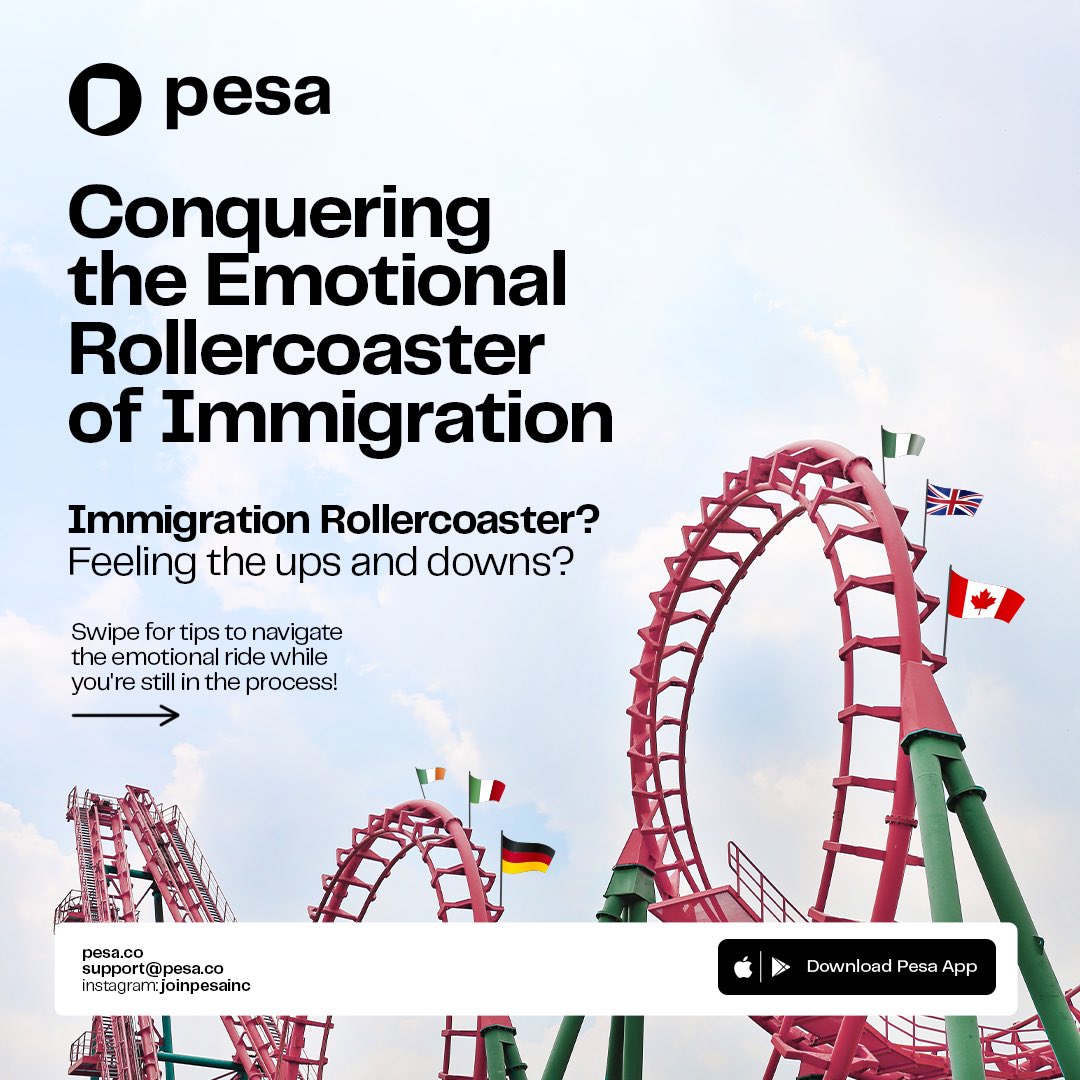 This #MentalHealthAwarenessMonth, we want to remind you that it's okay to feel overwhelmed, frustrated, or even scared. Pesa's here to help you navigate the pre-immigration rollercoaster! 

Remember, prioritzing your mental health is key during this transition.