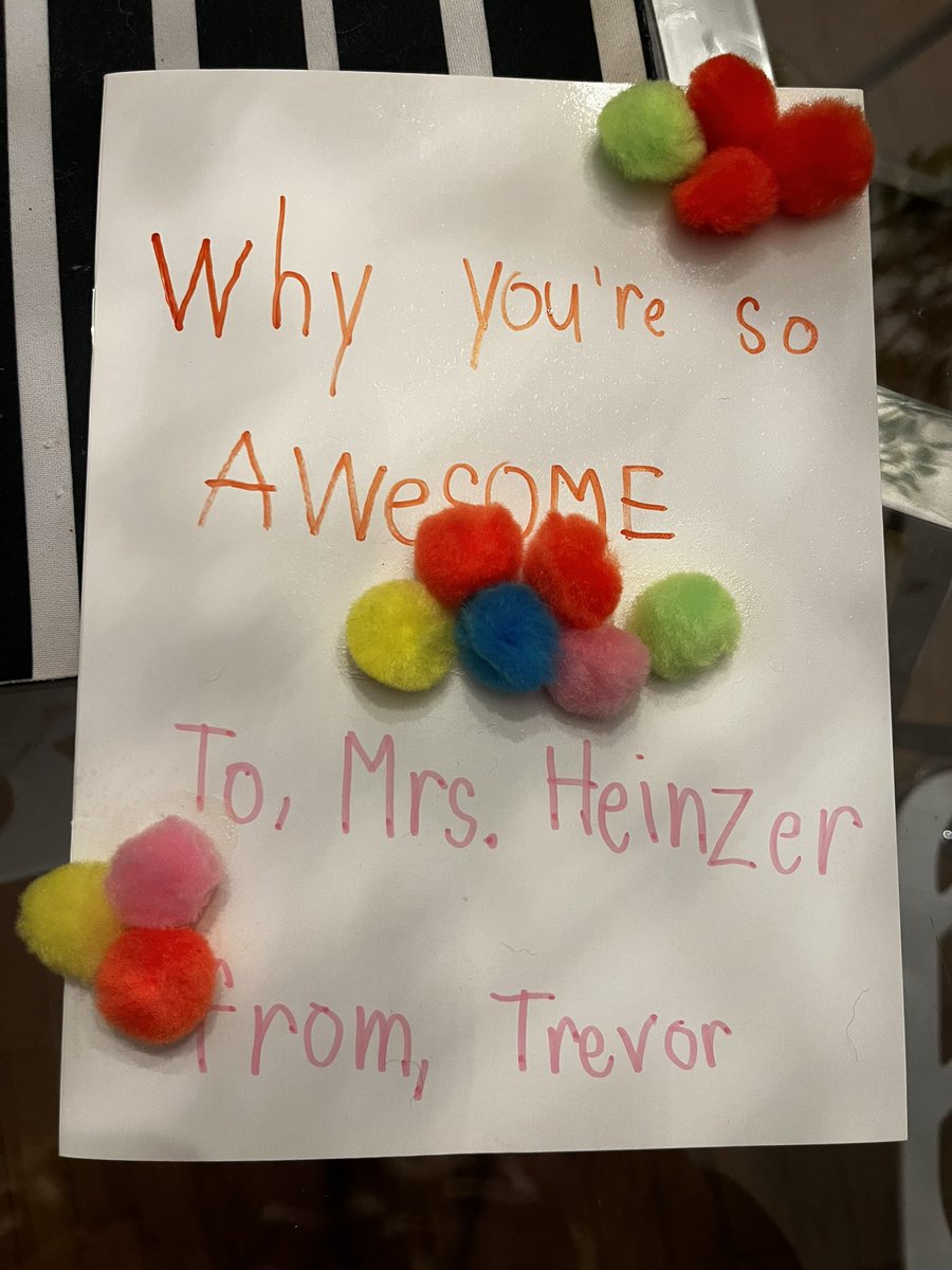 mswatson_sped's tweet photo. A book about her “awesome”ness. Huge shoutout to Mrs. Heinzer for a wonderful  and safe school year 🐅🧡🐾 #teacherappreciation #howlandtigers https://t.co/EF1DF9T27v