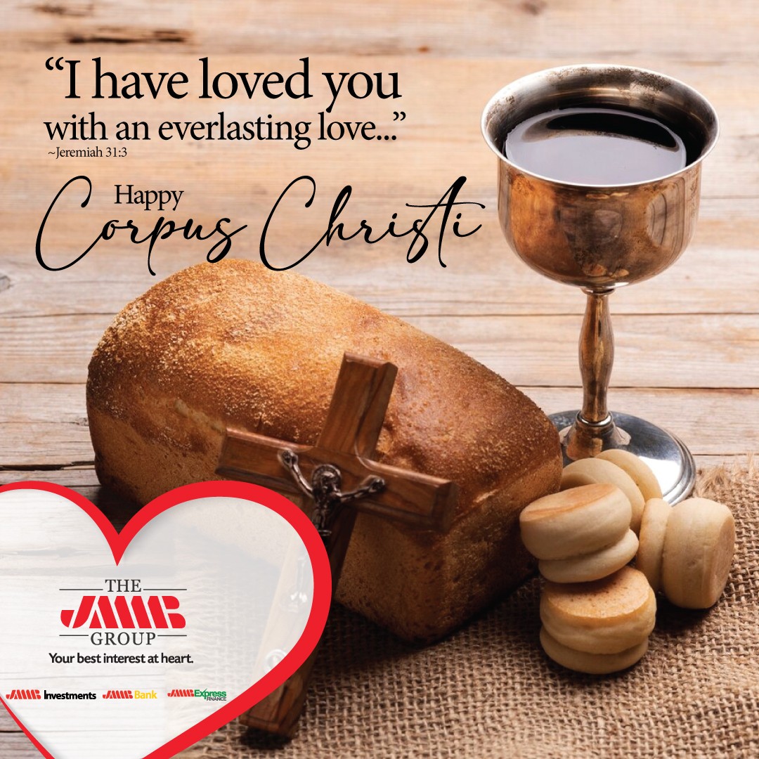On this sacred occasion, JMMB Group extends heartfelt wishes for a day filled with faith, unity, and blessings. May the spirit of Corpus Christi inspire us to strengthen our communities and uphold values of compassion and generosity. 

#JMMBTT #JMMBCares #BestInterestAtHeart